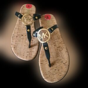 Michael Kors MK  Charm, Cork, Jelly PVC Sandals NWOT  Sz 6